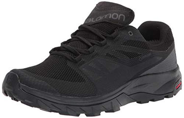 Salomon OUTline Gore-Tex Herren Wanderschuhe, Wasserdicht, Laufschuhähnlicher Komfort, Outdoor-Grip, Haltbarkeit, Schutz, Black, 42 im Sale